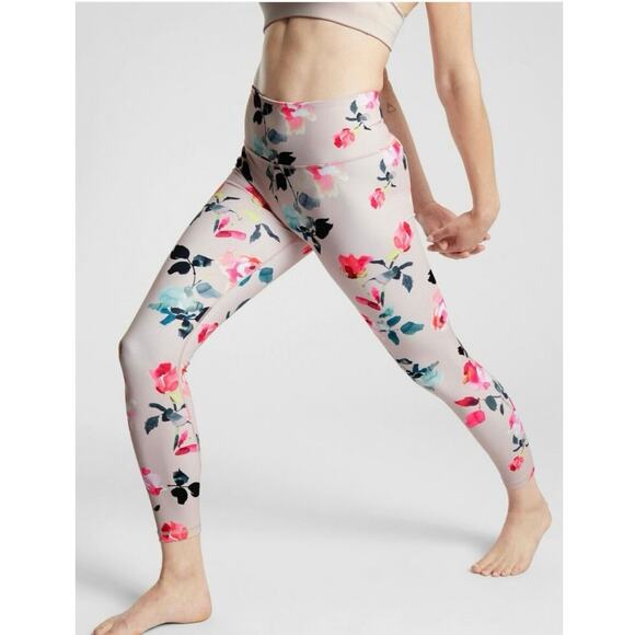 Athleta Painted Flower Elation 7-8 Orchid Pink Womens SIZE XL - Picture 1 of 6